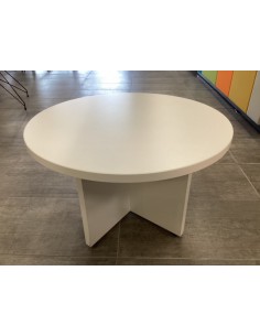 TABLE BASSE RONDE BLANCHE