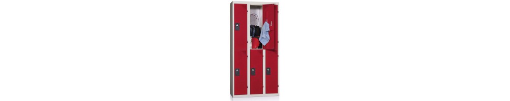 vestiaire multicases rangement qualite norme casier individuel case separé atelier refectoire piscine pompier casque